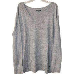 American Eagle Grey knit sweater size XL